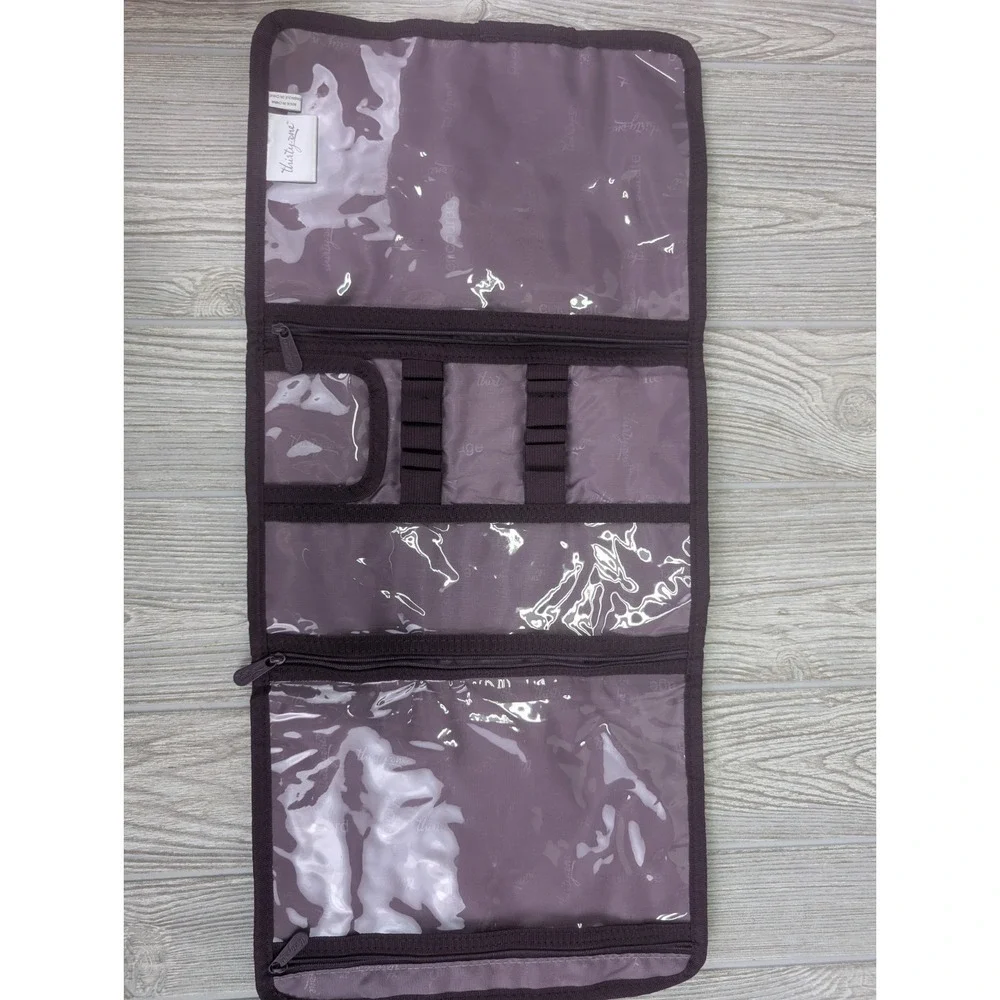 Thirty-One Timeless Beauty Toiletry Bag Plum Awesome Blossom Cosmetic Organizer
